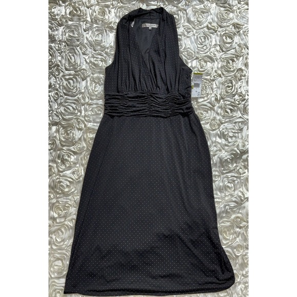 Evan Picone Dresses & Skirts - NWT Evan Picone Dress Black with Gold Studs. Calf Length Size 14